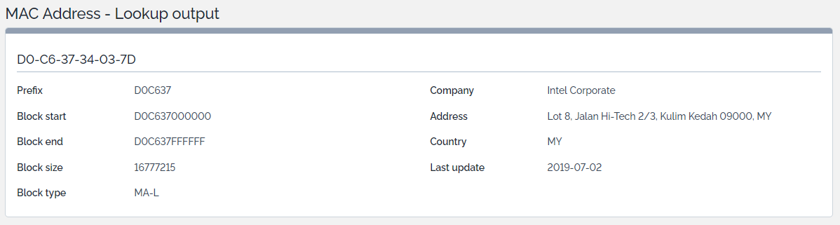 What is a mac address?, MAC Address Lookup